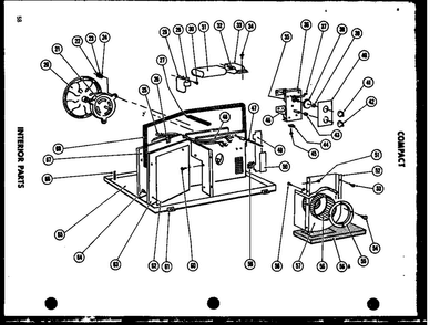 Compact Interior Parts Diagram and Parts List for 11-5G P54390-25R Amana Air Conditioner