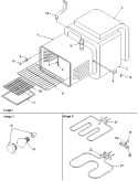 Cavity Diagram and Parts List for ART6021L P1143811N L Amana Range