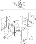 Cabinet Diagram and Parts List for ART6511 E P1143689N E Amana Range