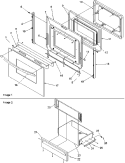 Oven Door and Storage Door Diagram and Parts List for ART6511 E P1143689N E Amana Range