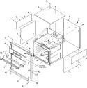 Cabinet Diagram and Parts List for AOCS2740E P1132358N E Amana Wall Oven