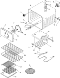 Cavity Diagram and Parts List for AOCS2740E P1132358N E Amana Wall Oven