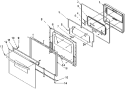 Oven Door Diagram and Parts List for AOCS2740E P1132358N E Amana Wall Oven