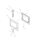 DOOR ASSEMBLY Diagram and Parts List for WDYRC P1198621M Amana Microwave