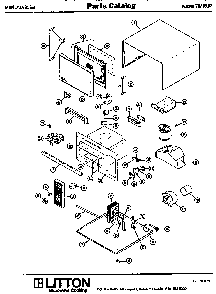 Replacement Parts Diagram and Parts List for 70 1503 Amana Microwave