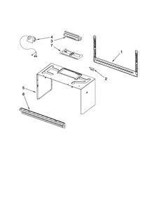 Cabinet And Installation Parts Diagram and Parts List for AMV1150VAB0  Amana Microwave