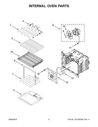 Internal Oven Parts Diagram and Parts List for MEW9527FZ03  Maytag Wall Oven
