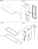 Refrigerator Door, Trim & Handles Diagram and Parts List for ARS2667AC PARS2667AC0 Amana Refrigerator