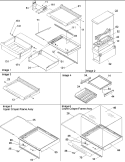 Part Location Diagram of 67005092 Whirlpool Stationary Shelf with Glass