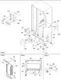 Drain, Rollers & Evap Assy Diagram and Parts List for ARS2667AC PARS2667AC0 Amana Refrigerator