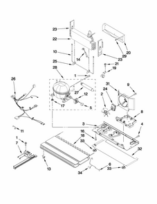 Unit Parts Diagram and Parts List for G32026PEKS9  Maytag Refrigerator