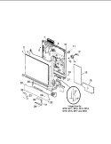 Door Assy Diagram and Parts List for ADU3000DB P1307514W Amana Dishwasher