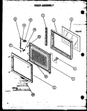 DOOR ASSY Diagram and Parts List for RMC720 P7800002M Amana Microwave