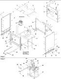 CABINET Diagram and Parts List for ARG7303WW P1143392NWW Amana Range