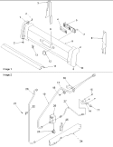 BACKGUARD AND GAS SUPPLY Diagram and Parts List for ARG7303WW P1143392NWW Amana Range
