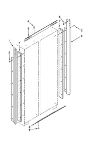 Cabinet Trim Parts Diagram and Parts List for JS42NXFXDW03  Jenn-Air Refrigerator