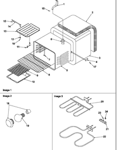Cavity Diagram and Parts List for ART6511E P1143676NE Amana Range