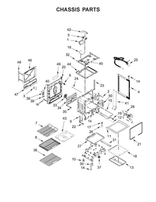 Chassis Parts Diagram and Parts List for JGS1450FS0  Jenn-Air Range
