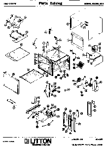 Replacement Parts Diagram and Parts List for SX1051000  Amana Microwave