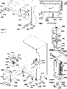 Drain System, Rollers, And Evaporator Assy Diagram and Parts List for SBDE20S4SW-P1190906WW  Amana Refrigerator