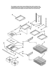 Shelf Parts, Optional Parts Diagram and Parts List for MBR1957VES10  Maytag Refrigerator