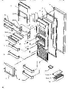 Refrigerator Door Diagram and Parts List for SB520SW-P1185001WW  Amana Refrigerator