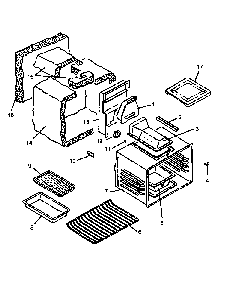 Cavity Diagram and Parts List for AGS746E-P1130746NE  Amana Range