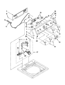 Console And Water Inlet Parts Diagram and Parts List for MVWC400XW3  Maytag Washer