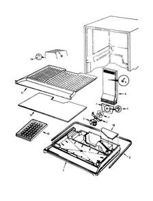 Freezer Compartment Diagram and Parts List for RB17KA-0AL-BG24A  Magic Chef Refrigerator