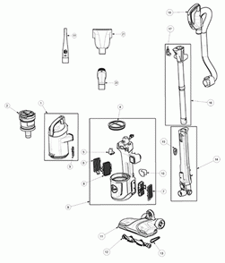 Part Location Diagram of 440011035 Hoover Tube Assembly Molded Stark White