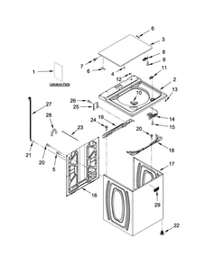 Part Location Diagram of W10063024 Whirlpool ENERGY GUIDE