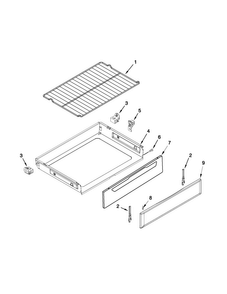 Drawer And Rack Parts Diagram and Parts List for MGR7685AS1  Maytag Range