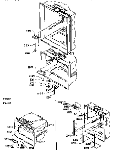 Light Switches And Drain Funnel Diagram and Parts List for 67275-P1311001WE  Amana Refrigerator