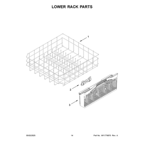 Part Location Diagram of W11740261 Whirlpool Baskt-Ware