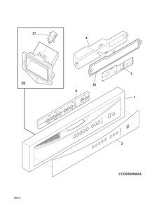 Control Panel Diagram and Parts List for CDB500NB2A  Crosley Dishwasher