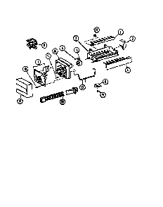 8 Cube Compact Ice Maker Diagram and Parts List for 1999CIWEW-P1171101WW  Amana Refrigerator