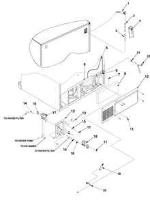 Cabinet Back Diagram and Parts List for ARS9269BS-PARS9269BS1  Amana Refrigerator
