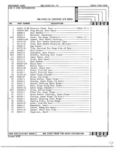 Fresh Food Door Page 2 Diagram and Parts List for 24903-OA  Admiral Refrigerator