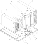 Evaporator, Condenser & Compressor Diagram and Parts List for RE18010C2D REV RE18010C2D A Amana Air Conditioner