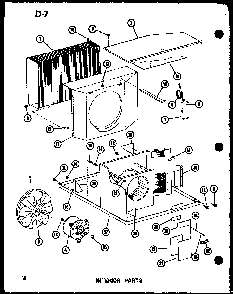 Interior Parts Diagram and Parts List for ES218D-3ML P67535-12R Amana Air Conditioner