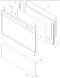 Oven Door and Decorative Panel Diagram and Parts List for ARR3100L P1143494N L Amana Range