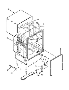 Tub And Frame Parts Diagram and Parts List for MDBH949PAB3  Maytag Dishwasher
