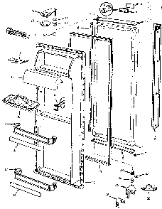 Fresh Food Door Diagram and Parts List for JRS223B-M8N07A  Jenn-Air Refrigerator