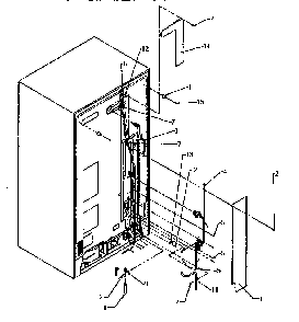 Back Unit Diagram and Parts List for SX22SE-P1190201WE  Amana Refrigerator