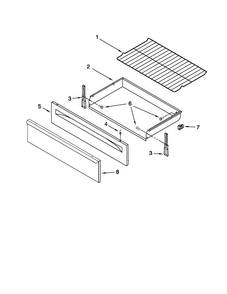 Drawer & Broiler Parts Diagram and Parts List for MGR7775WB3  Maytag Range