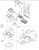 Shelving Assy Diagram and Parts List for BC21VC P1325004W C Amana Refrigerator