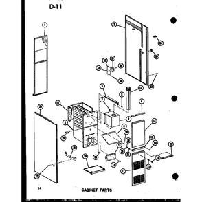 Cabinet Parts 2 Diagram and Parts List for GC120DM-35 P96523-4F Amana Furnace