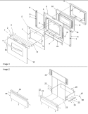 Oven Door and Storage Door Diagram and Parts List for ARG7800CC P1143388NCC Amana Range