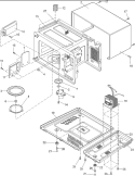 Oven Cavity & Basepan Diagram and Parts List for LD10 P1323502M Amana Microwave
