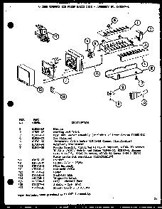 Section 3 Diagram and Parts List for BX20K-P7812503W  Amana Refrigerator